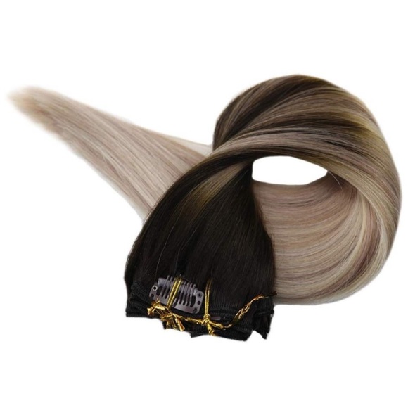 ✨ 18” 120 Gram FULL HEAD Human Hair OMBRÉ Clip ins